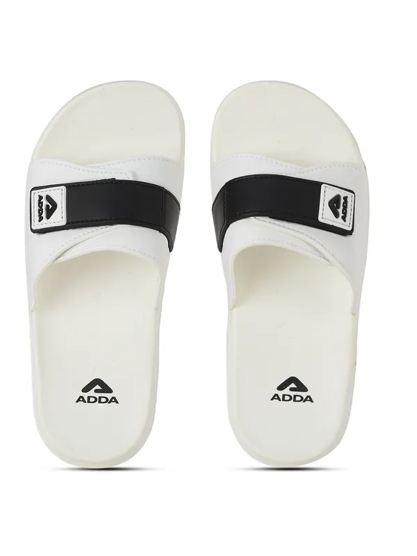 White_Lightweight_Trendy_Design_EVA_Colour-Block_Slide_For_Men