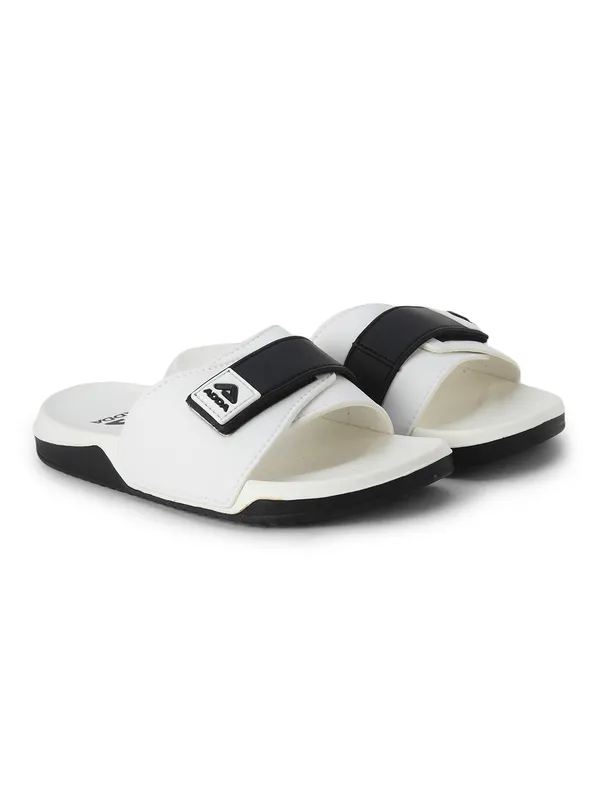White_Lightweight_Trendy_Design_EVA_Colour-Block_Slide_For_Men