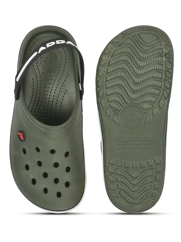 Olive_Lightweight_Trendy_Design_EVA_Solid_Clogs_For_Men