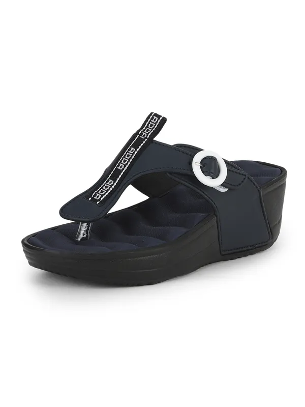 Navy_Lightweight_Trendy_Design_EVA_Solid_Wedges_For_Women