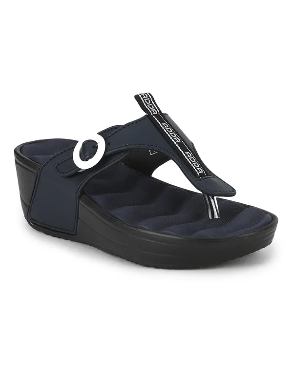 Navy_Lightweight_Trendy_Design_EVA_Solid_Wedges_For_Women