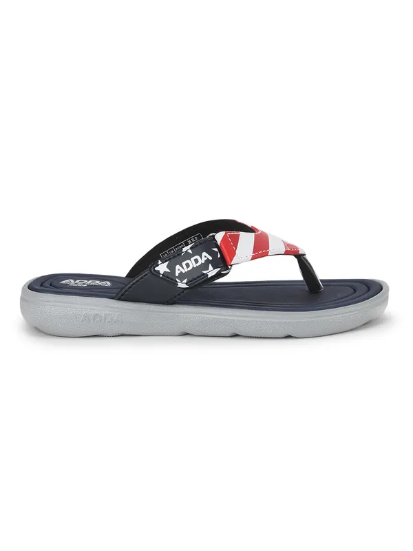 Navy_&_Light_Grey_Lightweight_Trendy_Design_EVA_Stripes_Thong_Flip-Flop_For_Women