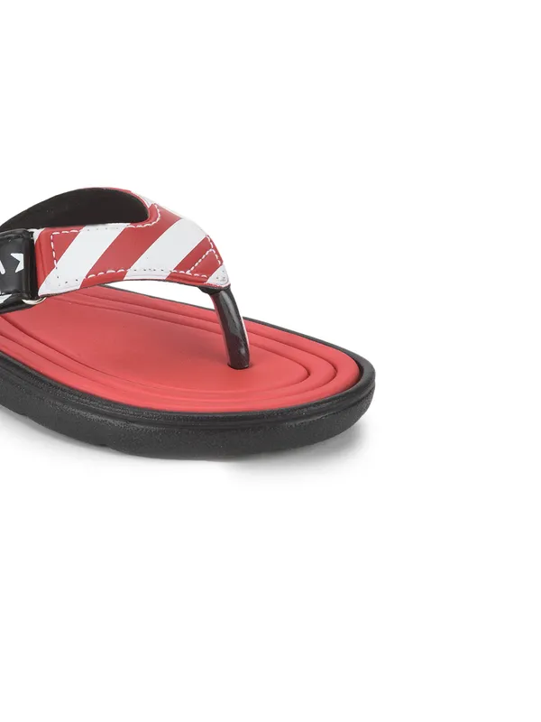 Red_&_Black_Lightweight_Trendy_Design_EVA_Stripes_Thong_Flip-Flop_For_Women