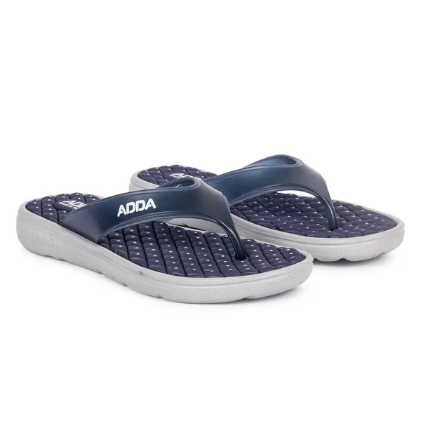 Navy_&_Light_Grey_Lightweight_Trendy_Design_EVA_Solid_Thong_Flip-Flop_For_Women