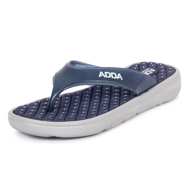 Navy_&_Light_Grey_Lightweight_Trendy_Design_EVA_Solid_Thong_Flip-Flop_For_Women