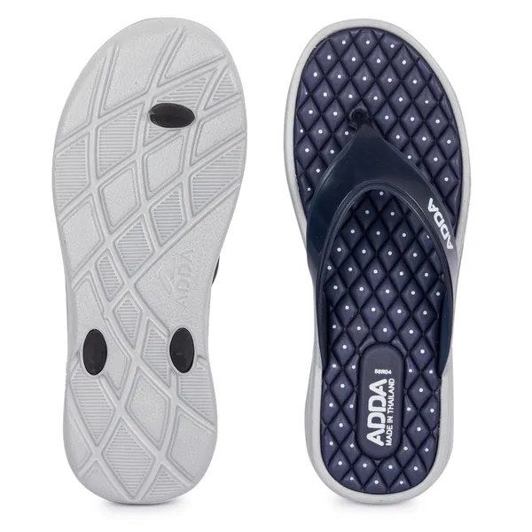 Navy_&_Light_Grey_Lightweight_Trendy_Design_EVA_Solid_Thong_Flip-Flop_For_Women