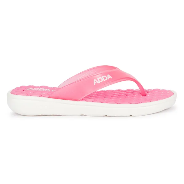 Pink_&_White_Lightweight_Trendy_Design_EVA_Solid_Thong_Flip-Flop_For_Women