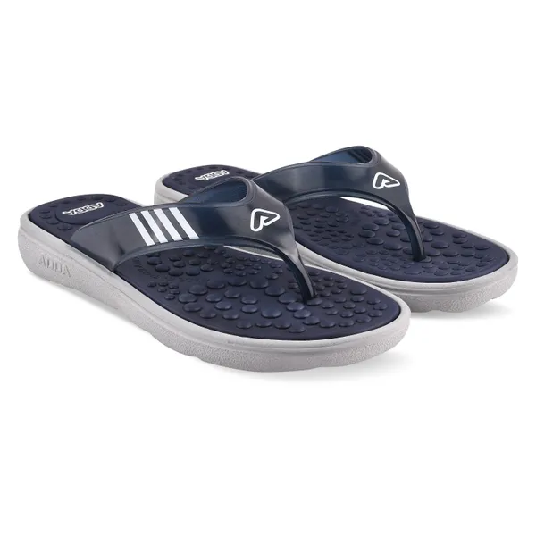 Navy_&_Light_Grey_Lightweight_Trendy_Design_EVA_Solid_Thong_Flip-Flop_For_Women