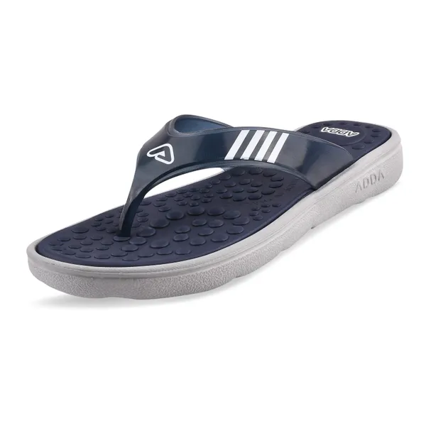 Navy_&_Light_Grey_Lightweight_Trendy_Design_EVA_Solid_Thong_Flip-Flop_For_Women