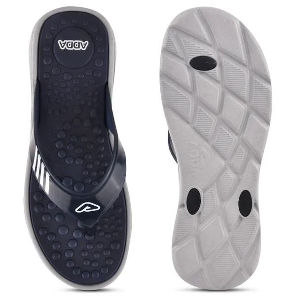 Navy_&_Light_Grey_Lightweight_Trendy_Design_EVA_Solid_Thong_Flip-Flop_For_Women