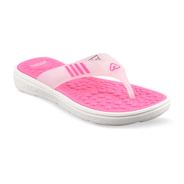 Pink_&_White_Lightweight_Trendy_Design_EVA_Solid_Thong_Flip-Flop_For_Women
