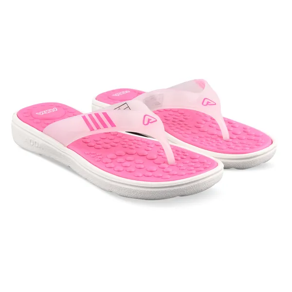 Pink_&_White_Lightweight_Trendy_Design_EVA_Solid_Thong_Flip-Flop_For_Women