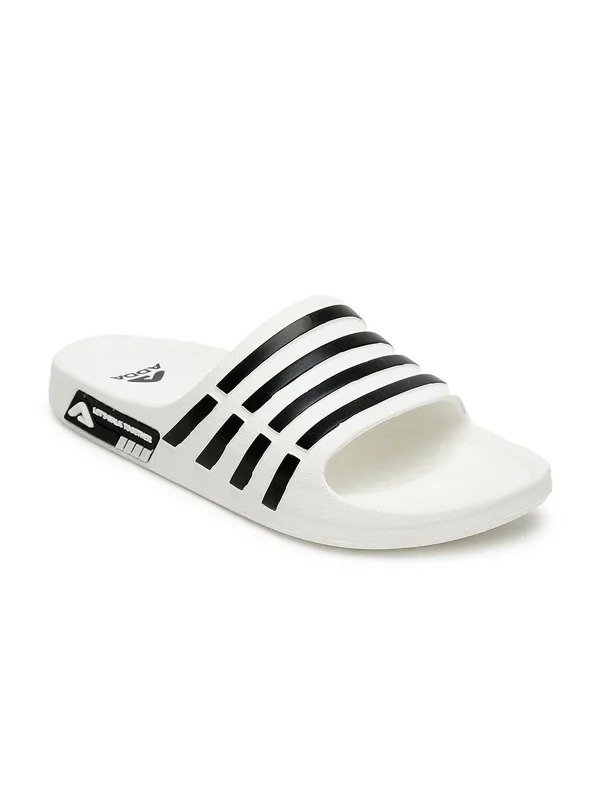 White_Lightweight_Trendy_Design_EVA_Stripes_Slide_For_Men