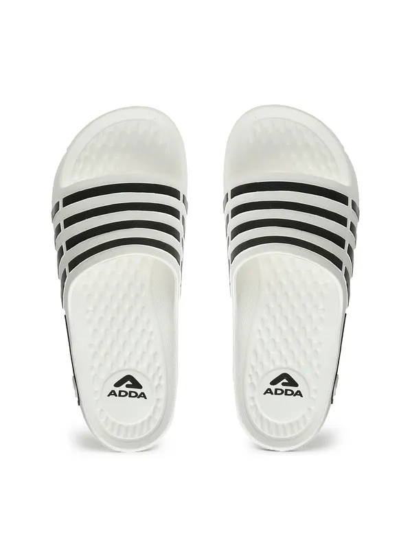 White_Lightweight_Trendy_Design_EVA_Stripes_Slide_For_Men