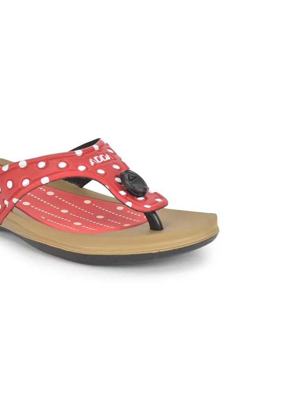 Beige_&_Red_Lightweight_Trendy_Design_EVA_Polka-Dot_Thong_Flip-Flop_For_Women