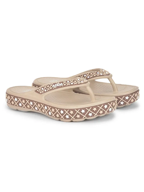 Brown_Lightweight_Trendy_Design_EVA_Geometric_Thong_Flip-Flop_For_Women