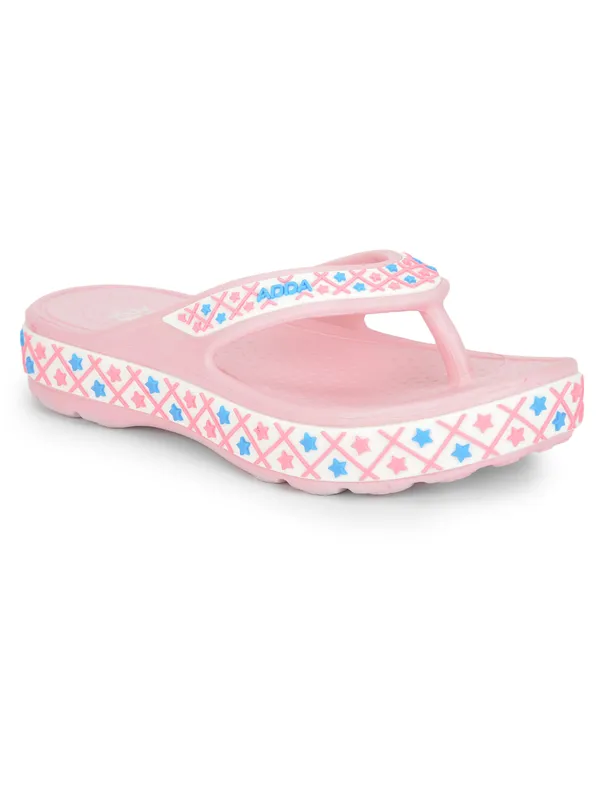 Pink_Lightweight_Trendy_Design_EVA_Geometric_Thong_Flip-Flop_For_Women