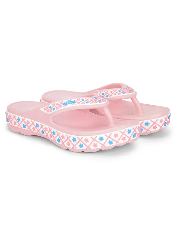 Pink_Lightweight_Trendy_Design_EVA_Geometric_Thong_Flip-Flop_For_Women