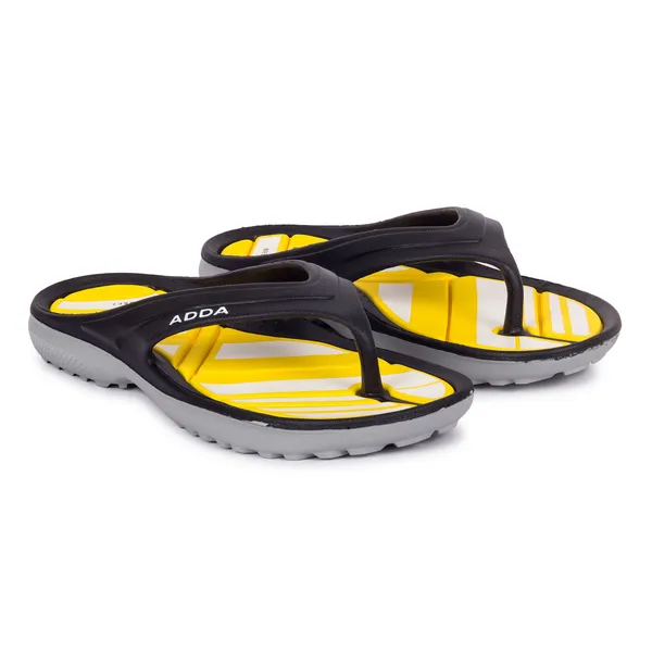 Navy_&_Yellow_Lightweight_Trendy_Design_EVA_Colour-Block_Thong_Flip-Flop_For_Men