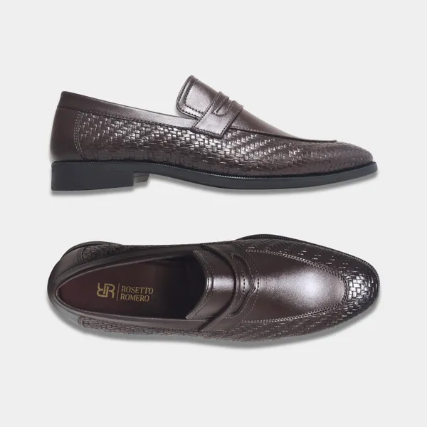 Rosetto_Romero_Vanguard_Premium_Woven_Brown_Penny_Loafers_For_Men