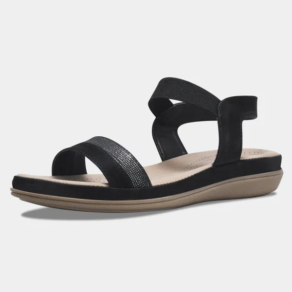 Peek_Pure_Black_High-Quality_Women_Sandal