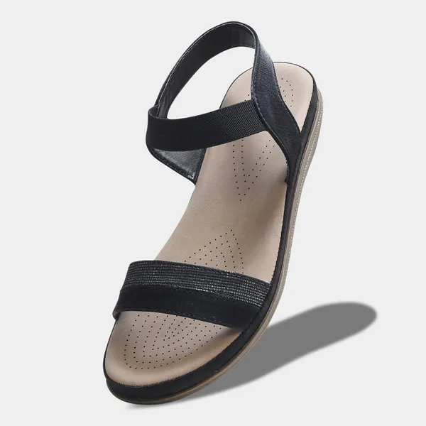 Peek_Pure_Black_High-Quality_Women_Sandal