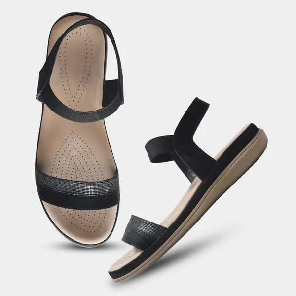Peek_Pure_Black_High-Quality_Women_Sandal