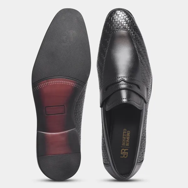 Rosetto_Romero_Vanguard_Premium_Woven_Black_Penny_Loafers_For_Men