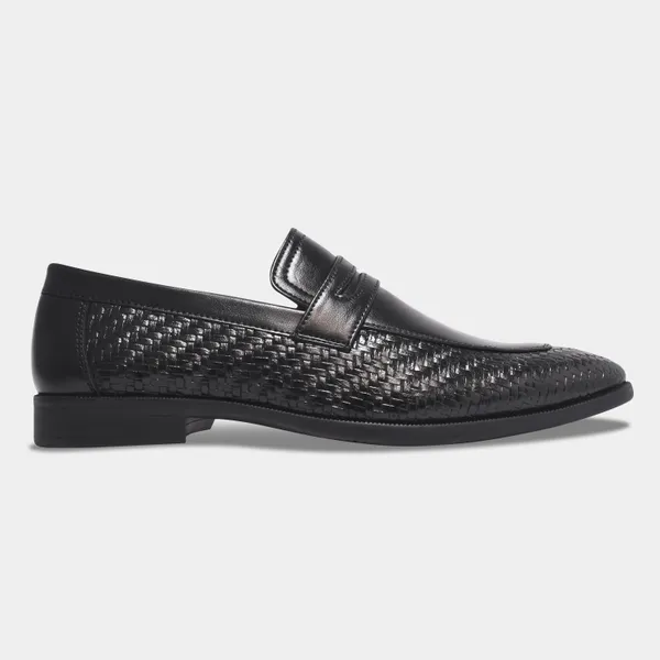 Rosetto_Romero_Vanguard_Premium_Woven_Black_Penny_Loafers_For_Men
