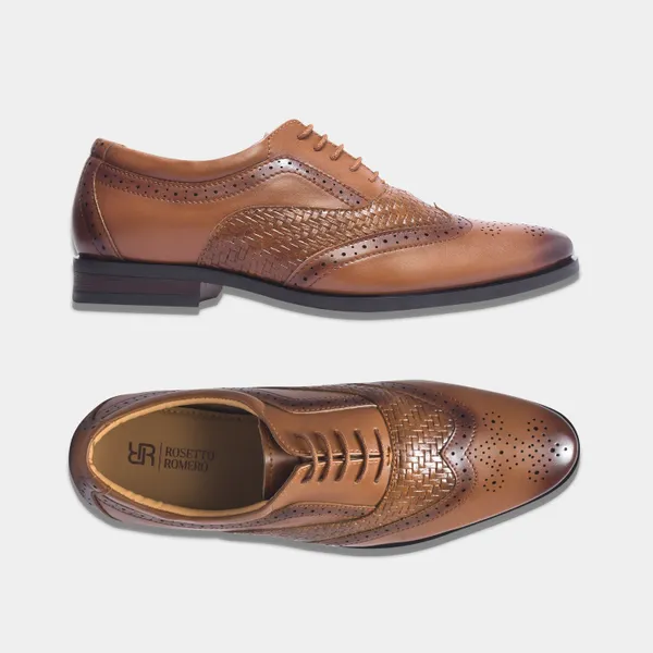 Rosetto_Romero_Cruse_Sophisticated_&_Tan_Stylish_Lace-Up_Brogue_Shoes_For
