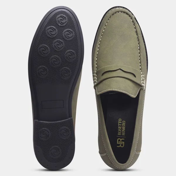 Rosetto_Romero_Charls_Suede_Loafers_Green_For_Men