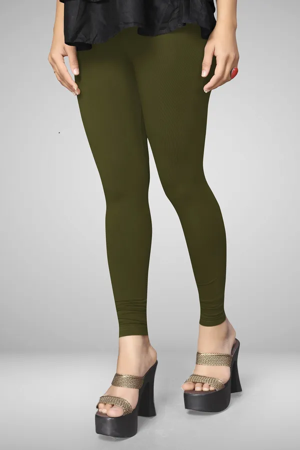 Light_Green_Cotton_Blend_Solid_Legging_For_Women