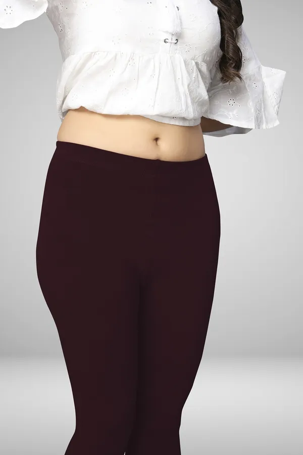 Maroon_Cotton_Blend_Solid_Legging_For_Women