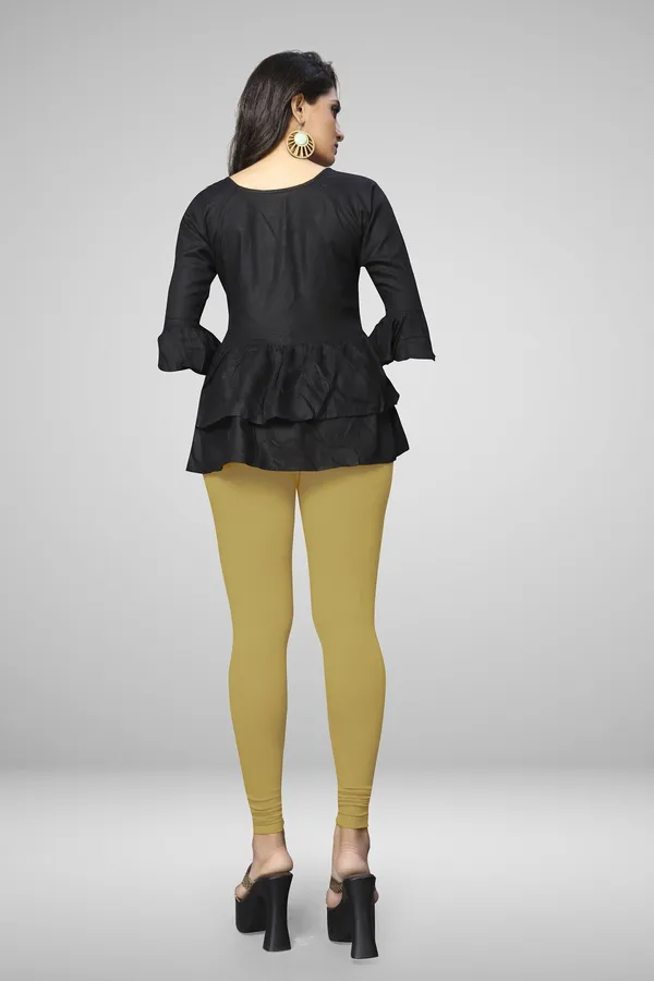 Brown_Cotton_Blend_Solid_Legging_For_Women