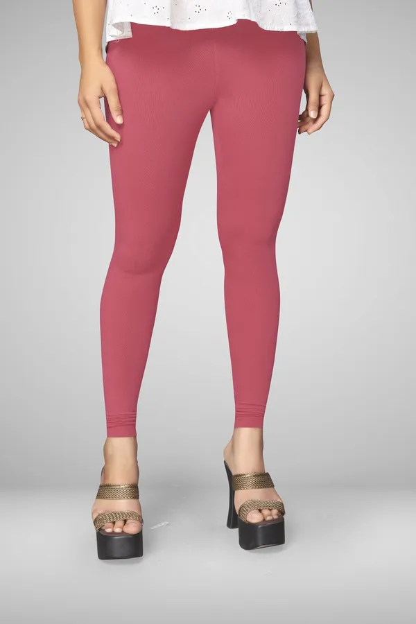 Pink_Cotton_Blend_Solid_Legging_For_Women