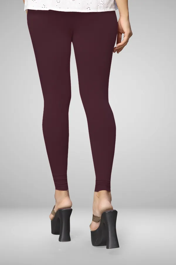 Maroon_Cotton_Blend_Solid_Legging_For_Women