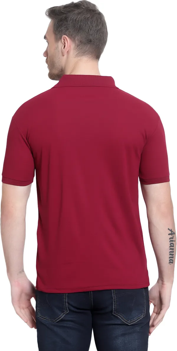 Maroon_Poly_Cotton_Solid_T-Shirt_For_Men