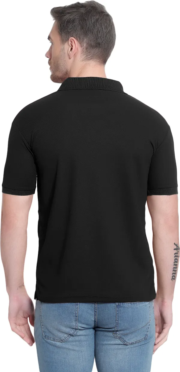 Black_Poly_Cotton_Solid_T-Shirt_For_Men