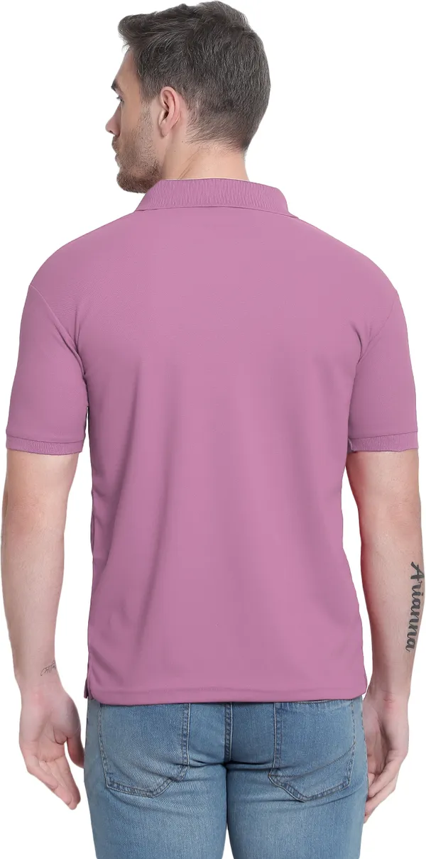 Pink_Poly_Cotton_Solid_T-Shirt_For_Men
