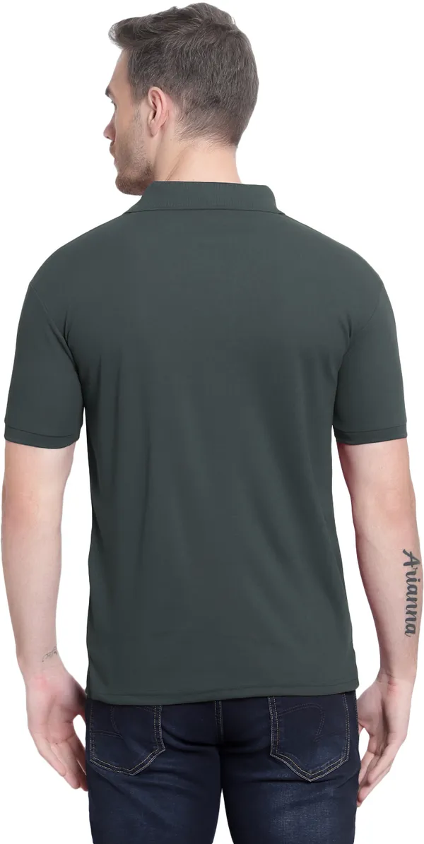 Dark_Green_Poly_Cotton_Solid_T-Shirt_For_Men