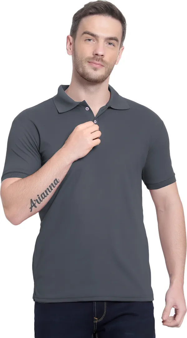 Dark_Grey_Poly_Cotton_Solid_T-Shirt_For_Men