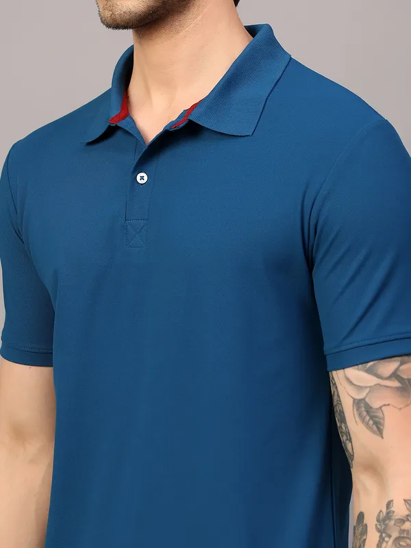 Navy_Blue_Poly_Cotton_Solid_T-Shirt_For_Men
