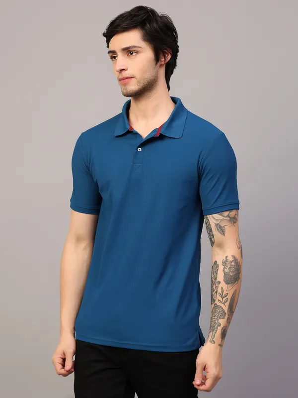 Navy_Blue_Poly_Cotton_Solid_T-Shirt_For_Men