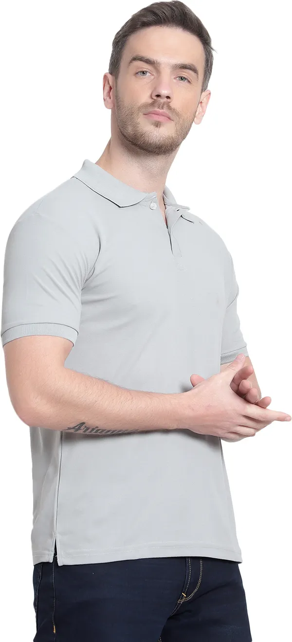 Grey_Poly_Cotton_Solid_T-Shirt_For_Men