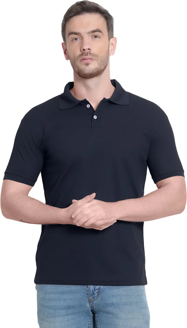 Navy_Blue_Poly_Cotton_Solid_T-Shirt_For_Men