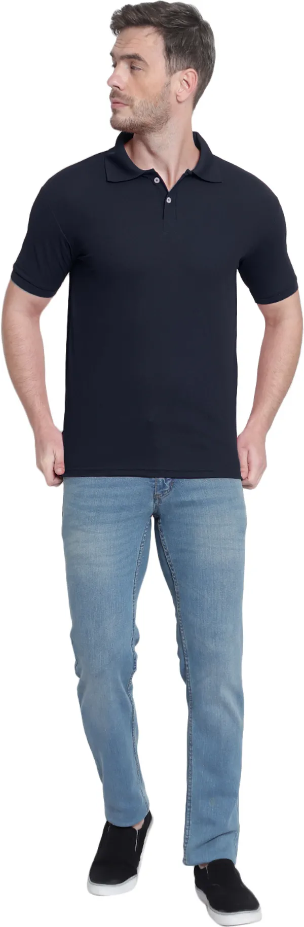 Navy_Blue_Poly_Cotton_Solid_T-Shirt_For_Men