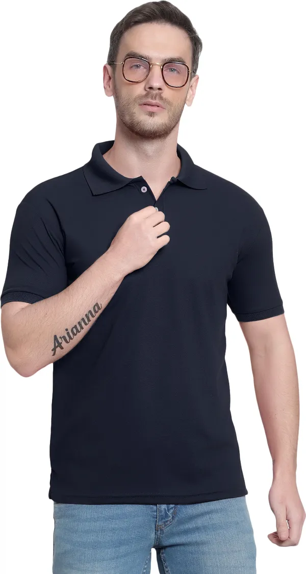 Navy_Blue_Poly_Cotton_Solid_T-Shirt_For_Men