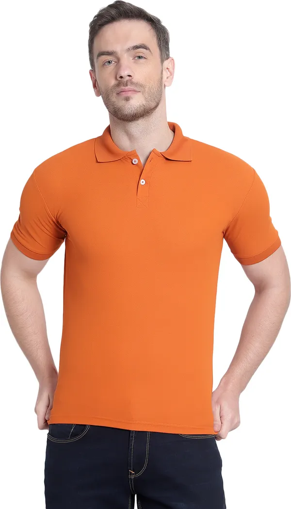 Orange_Poly_Cotton_Solid_T-Shirt_For_Men