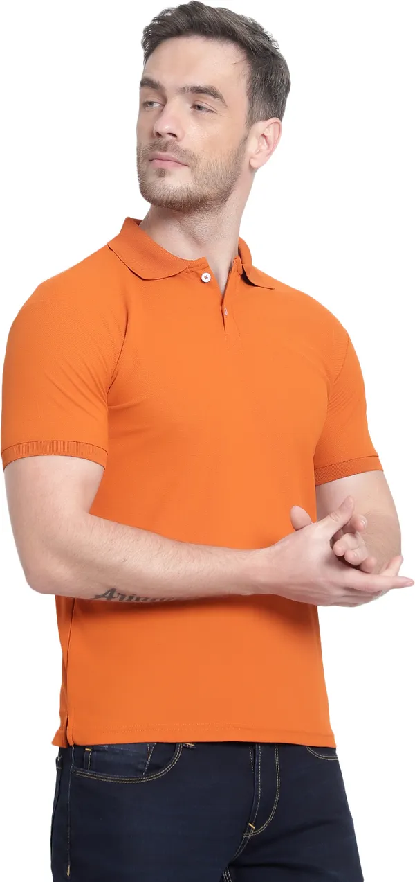 Orange_Poly_Cotton_Solid_T-Shirt_For_Men