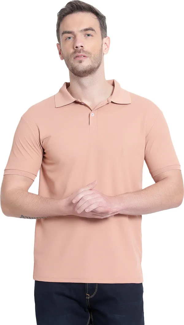 Orange_Poly_Cotton_Solid_T-Shirt_For_Men